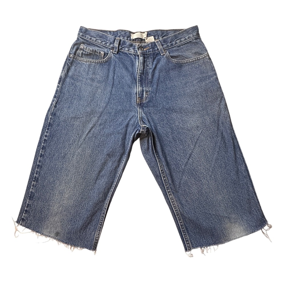 Sonoma Denim Shorts Mens 32 Blue Relaxed Fit Cut Off Casual Jean Jorts Y2K